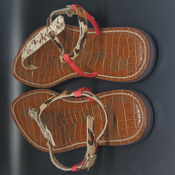 Sam Edelman Women's Gigi Thong Flat Sandals T-Strap Leather  Brown  Size 8 Med. - Picture 4 of 6